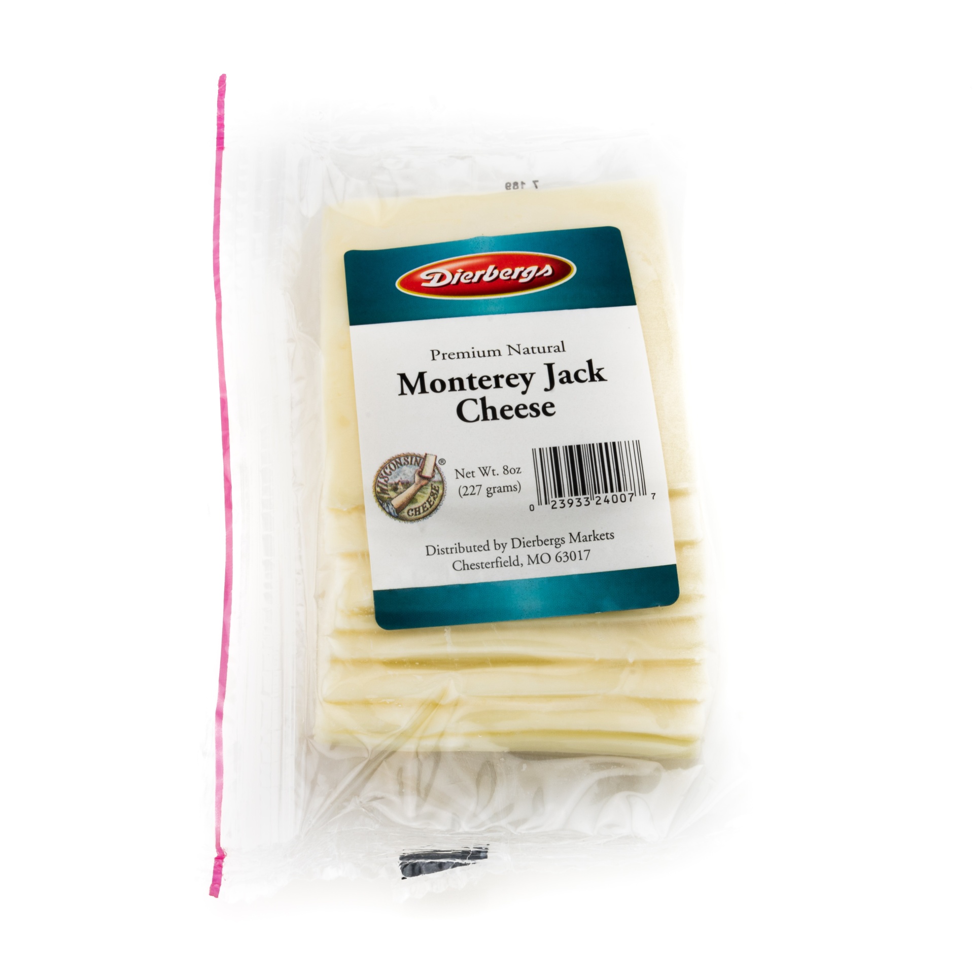 slide 1 of 1, Dierbergs Sliced Premium Monterey Jack Cheese, 8 oz