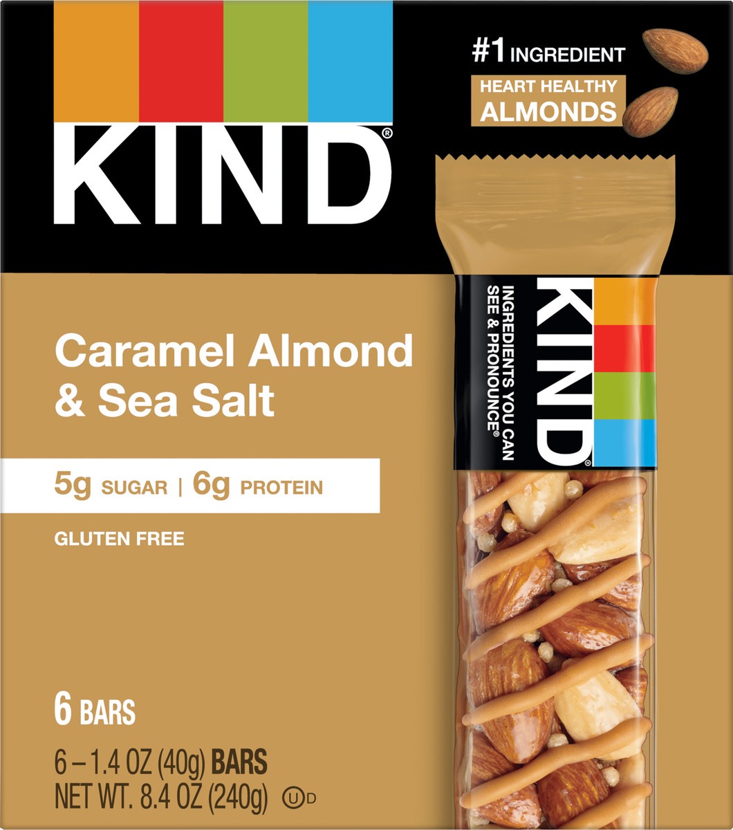 slide 4 of 6, KIND Caramel Almond & Sea Salt Bars - 8.4oz/6ct, 6 ct