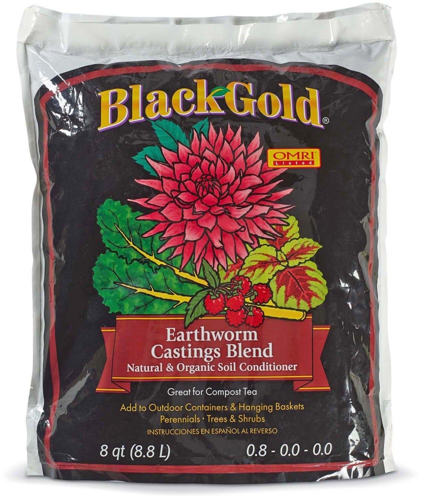 slide 1 of 1, Black Gold Earthworm Castings Blend - 8 Quart, 8 qt