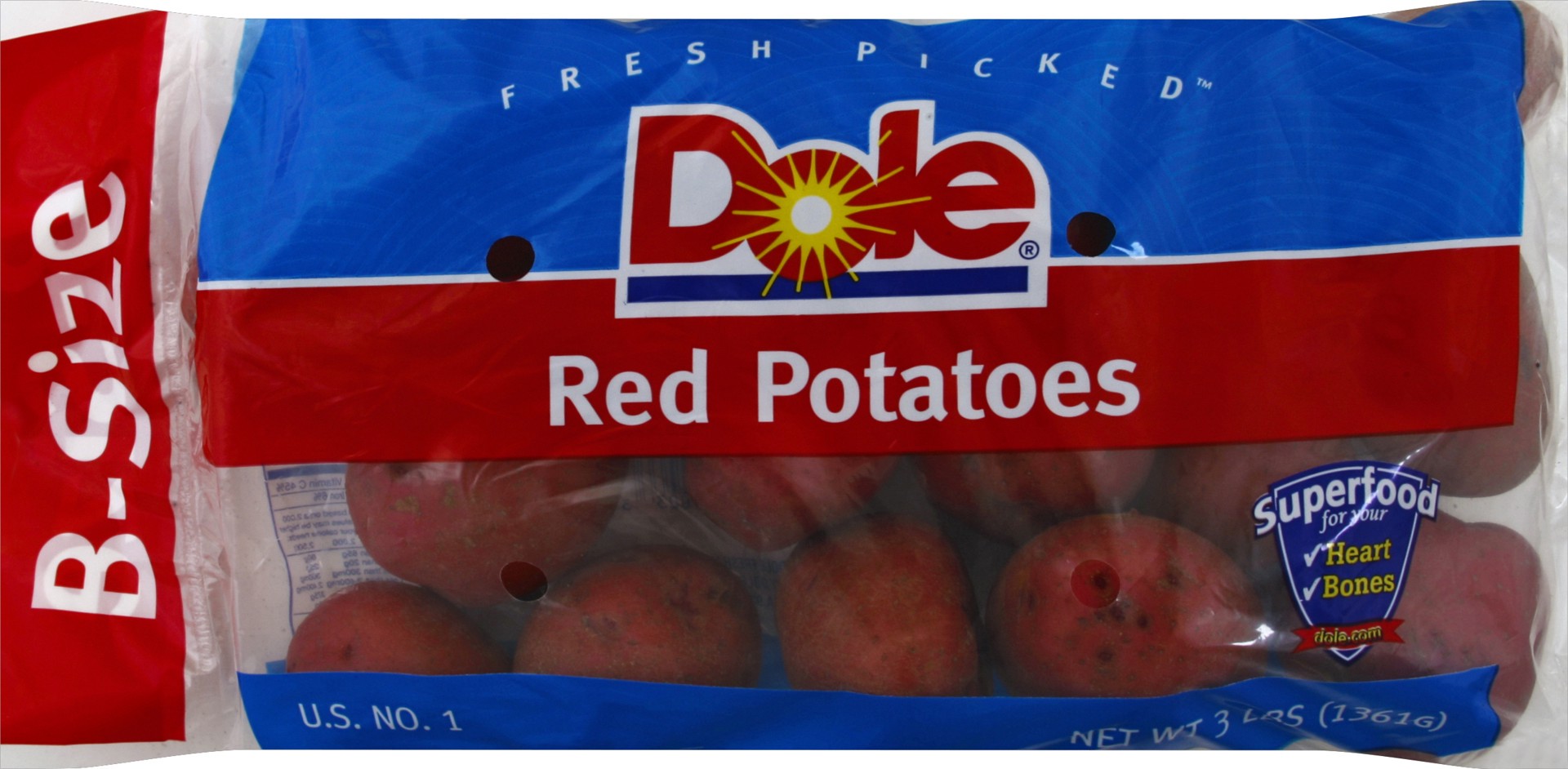 slide 1 of 1, Dole Red Potatoes 3 lb, 3 lb