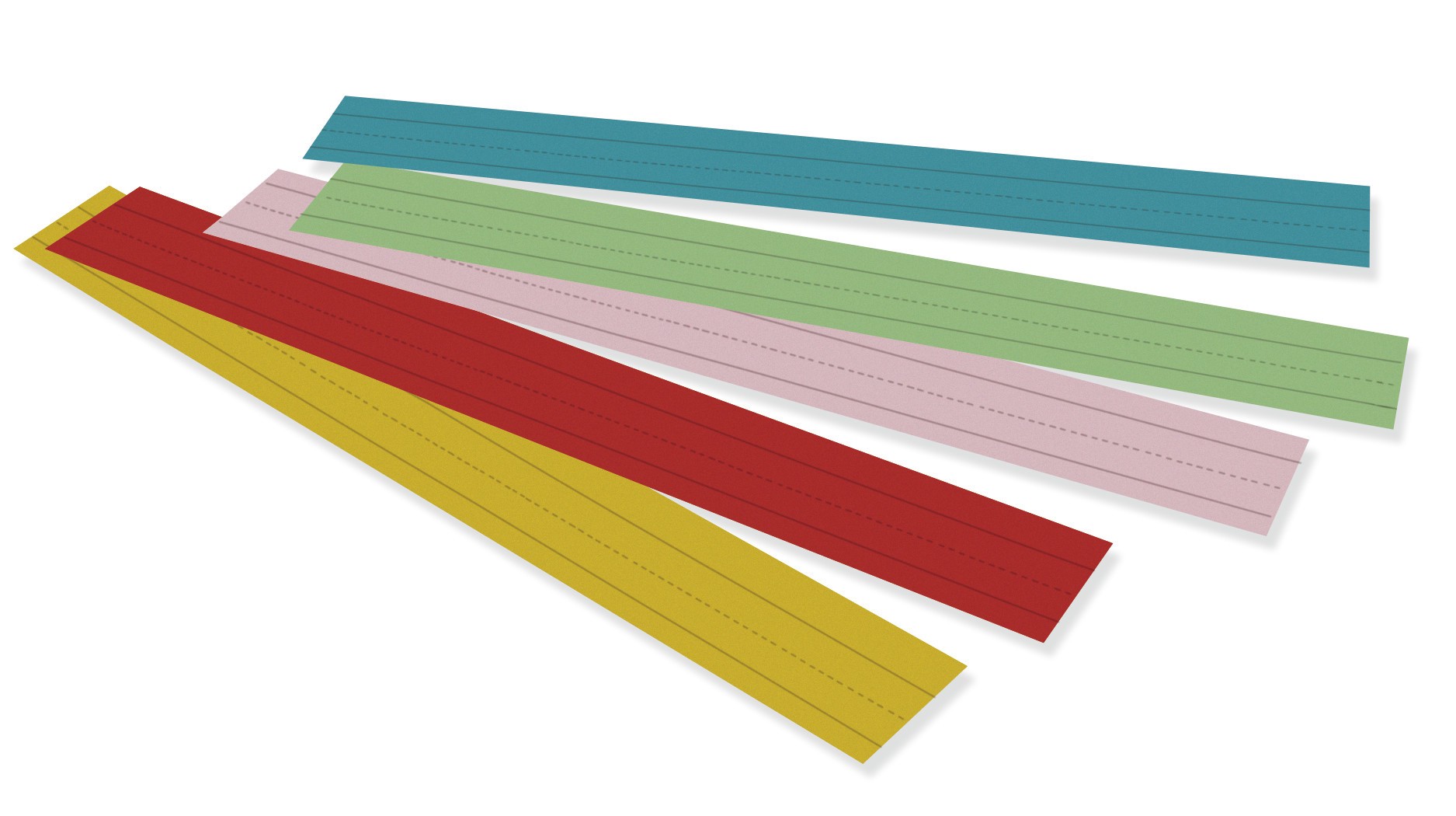 slide 1 of 2, Rainbow Rainbow Kraft Lightweight Sentence Strips, 5 Assorted Colors, 1-12 in x 34 in ruled 3" x 24", 100 Strips, 5 Assorted Colors, 1-12 in x 34 in ruled 3" x 24", 100 Strips, 100 pc