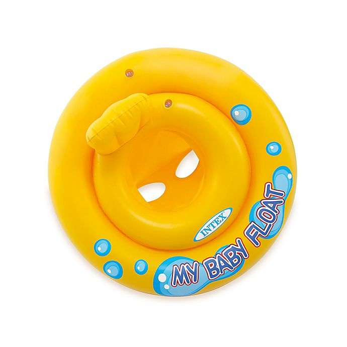 slide 2 of 4, Intex My Baby Float with Pillow Backrest - Yellow, 26.5 in