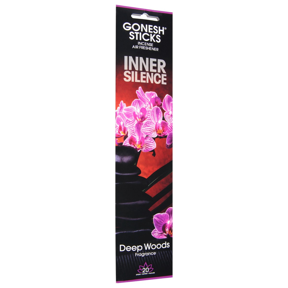 slide 4 of 9, Gonesh Incense Inner Silence Deep Woods Fragrance Incense Air Freshener 20 ea, 1 ct