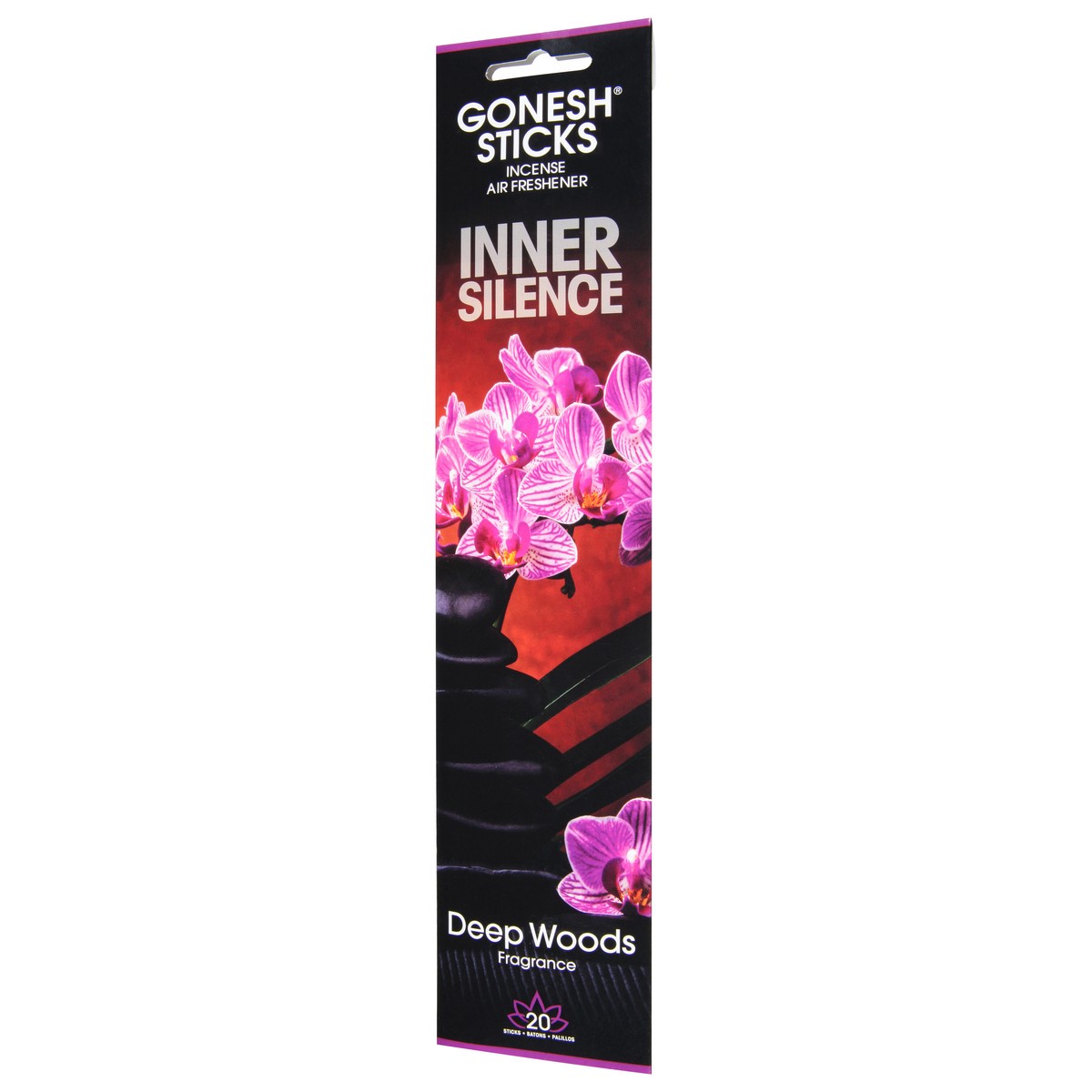 slide 3 of 9, Gonesh Incense Inner Silence Deep Woods Fragrance Incense Air Freshener 20 ea, 1 ct