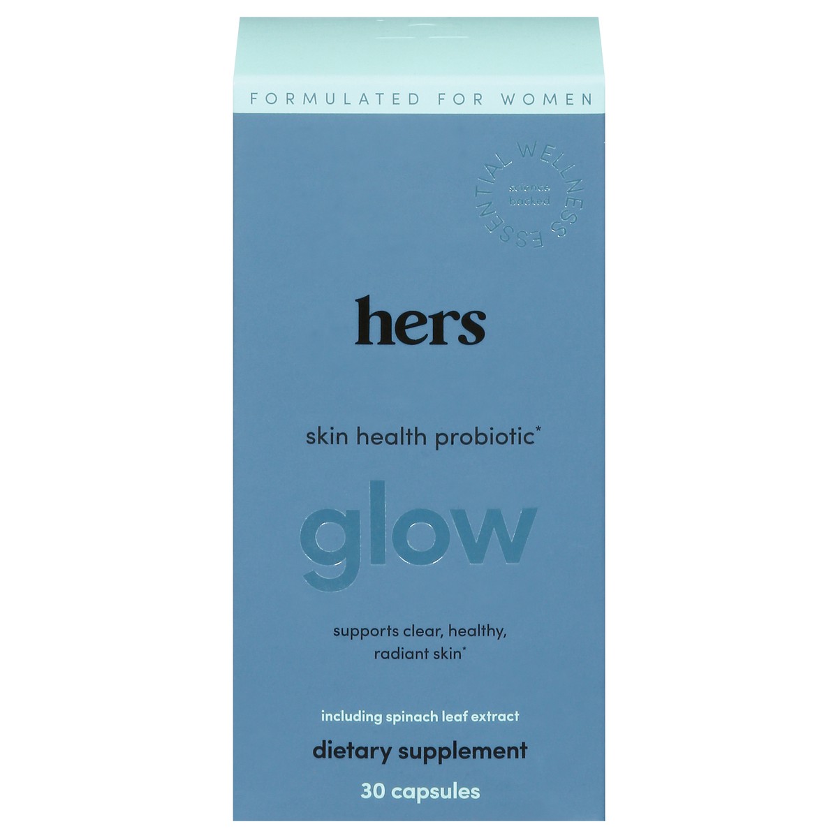 slide 1 of 9, Hers Glow Skin Health Probiotic 30 Capsules, 30 ct