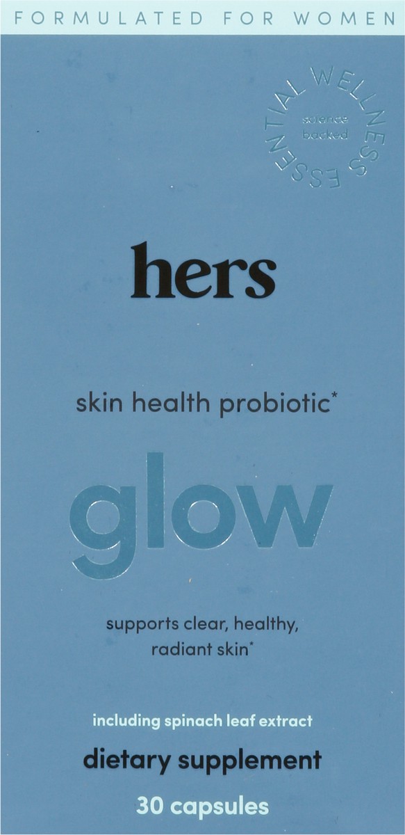 slide 6 of 9, Hers Glow Skin Health Probiotic 30 Capsules, 30 ct