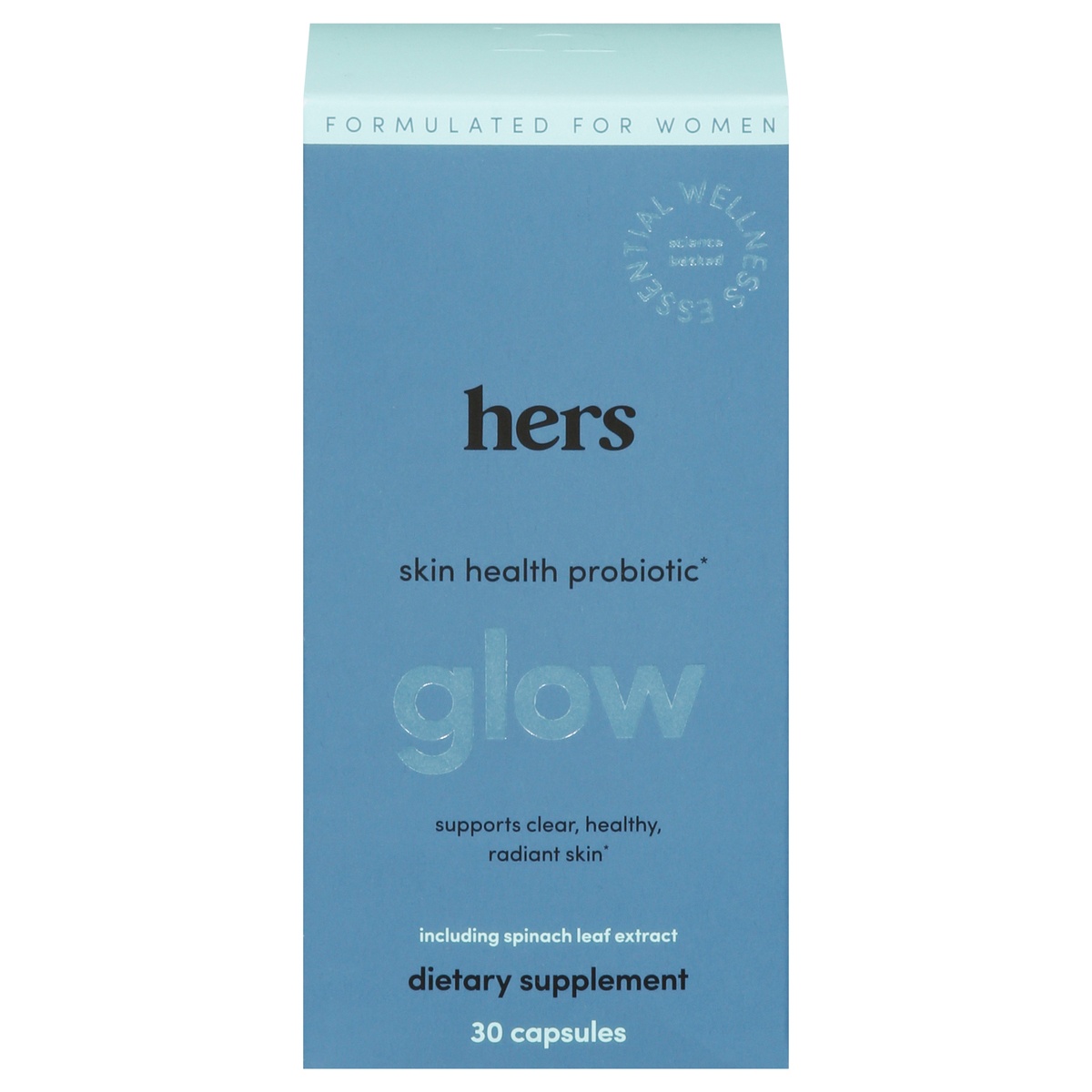 Hims & Hers Hers Glow Skin Health Women's Probiotic Supplement, 30 Ct ...