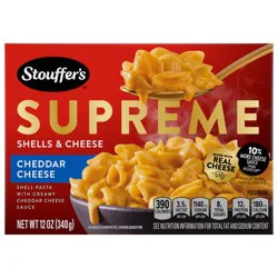 Stouffer's Supreme Shells and Cheese, Cheddar Cheese, Boxed Mac & Cheese Dinner Kit