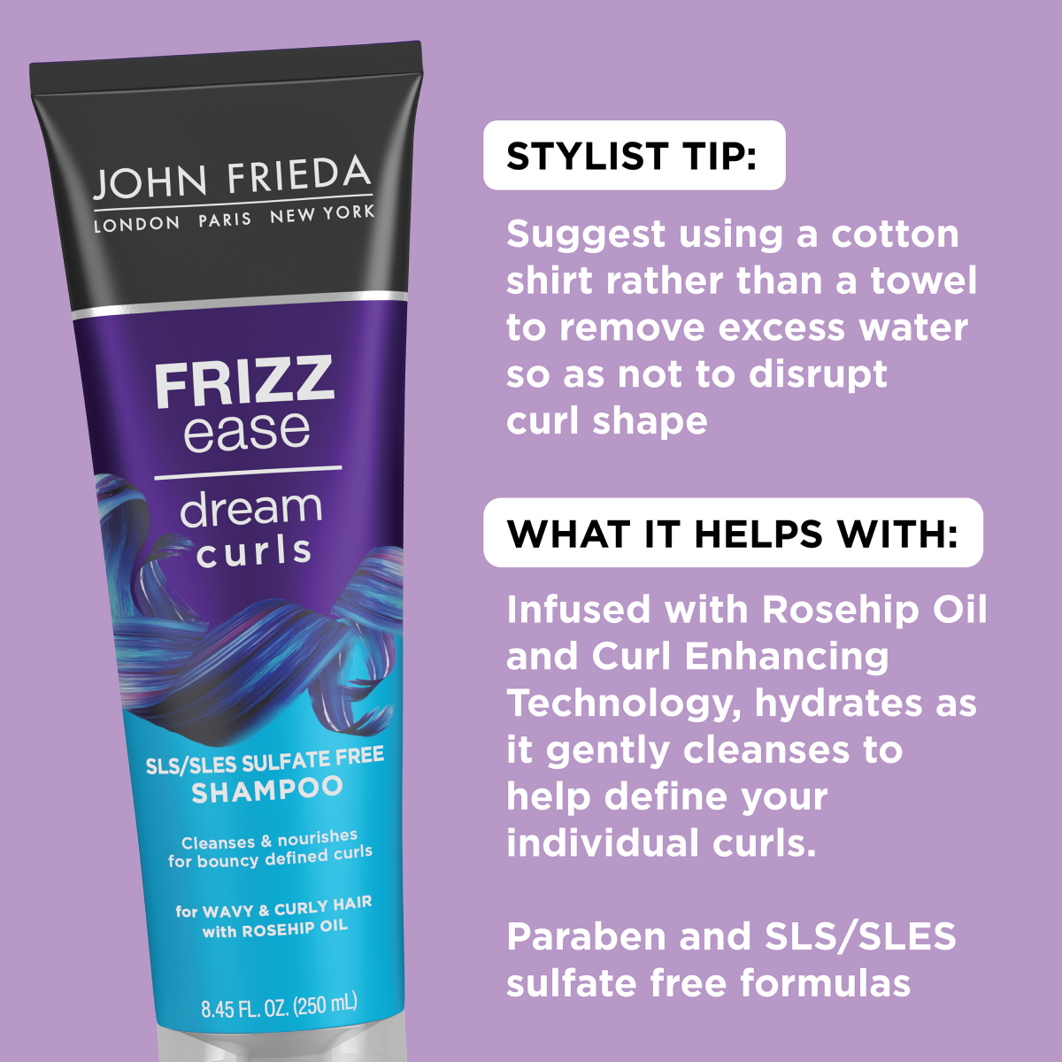 slide 25 of 29, John Frieda Dream Curls Shampoo 8.45 fl oz Tube, 8.45 fl oz