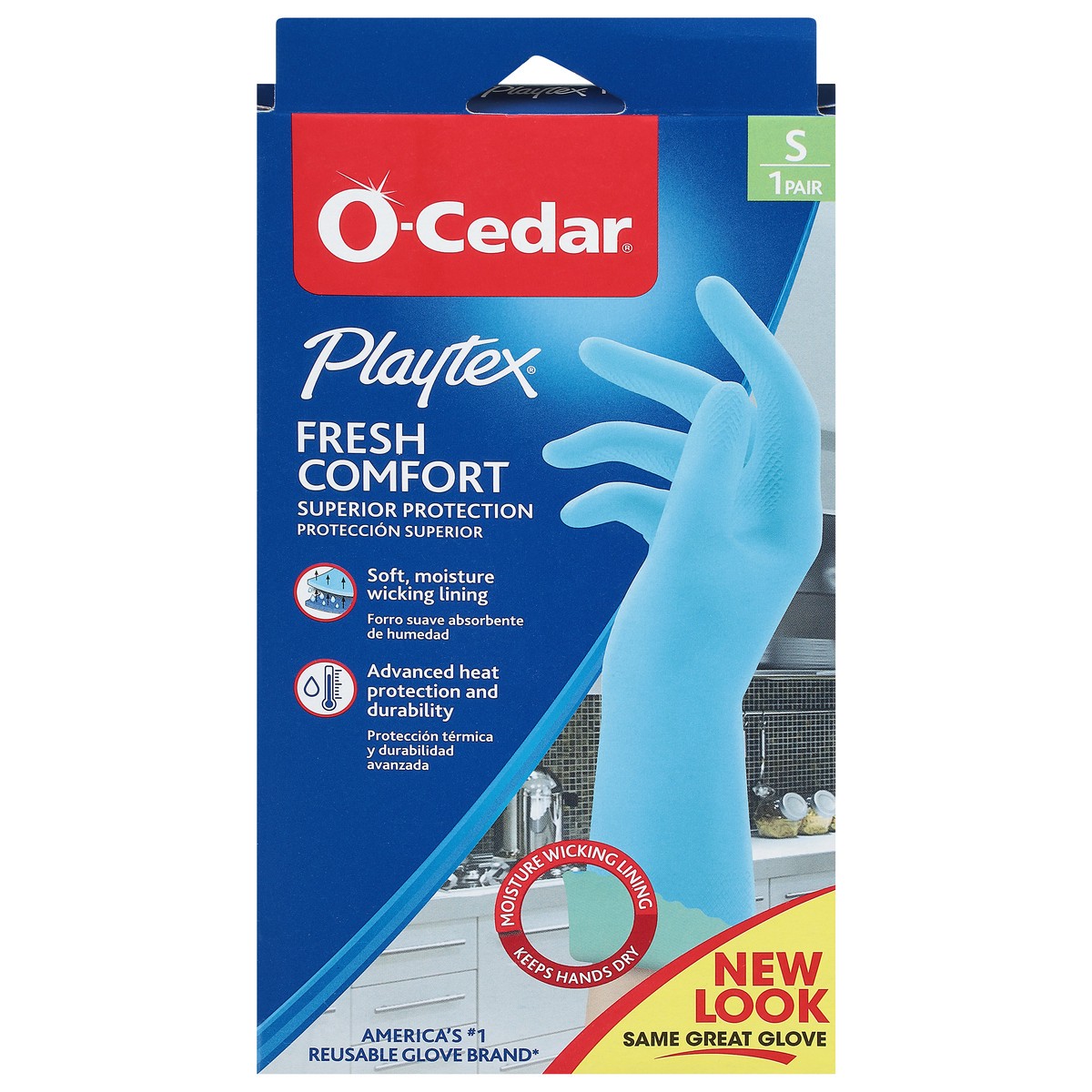 slide 1 of 9, O-Cedar O Cedar Gloves, Fresh Comfort, Small, 1 ct