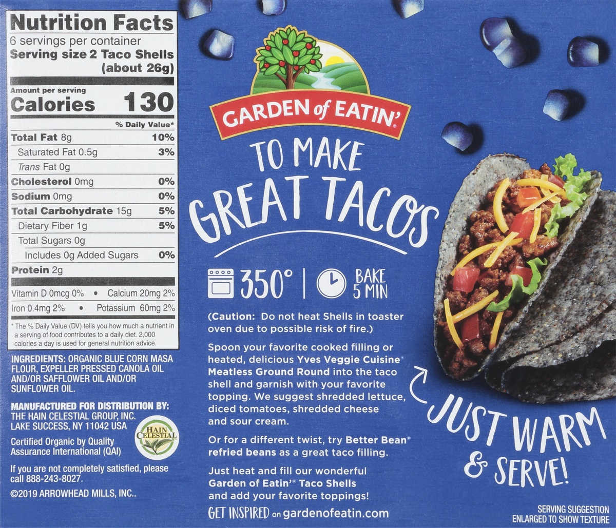 slide 9 of 9, Garden of Eatin' Garden of Eatin Blue Corn Taco Shells, 12 ct; 5.5 oz