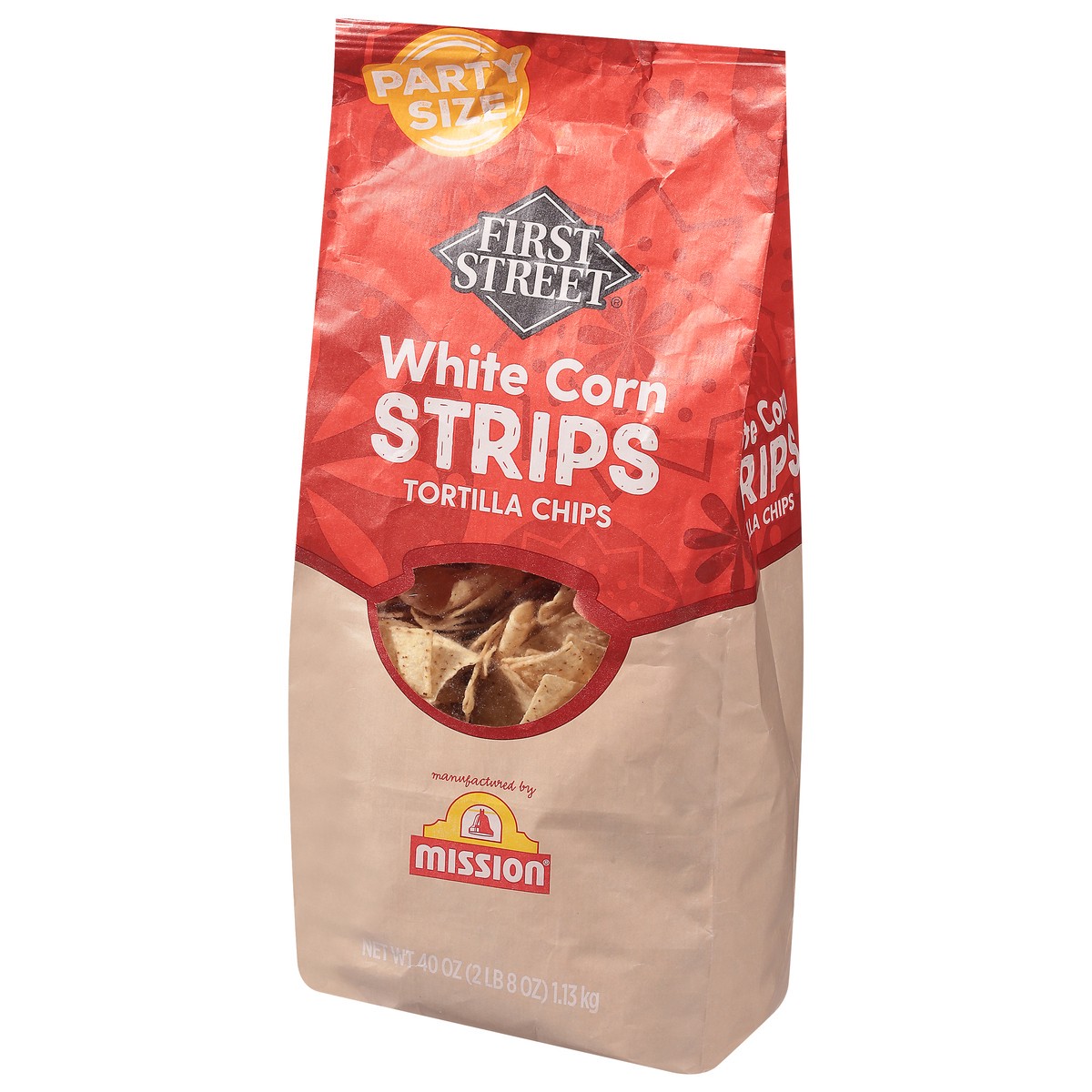 slide 3 of 4, First Street Tortilla Strips, 40 oz