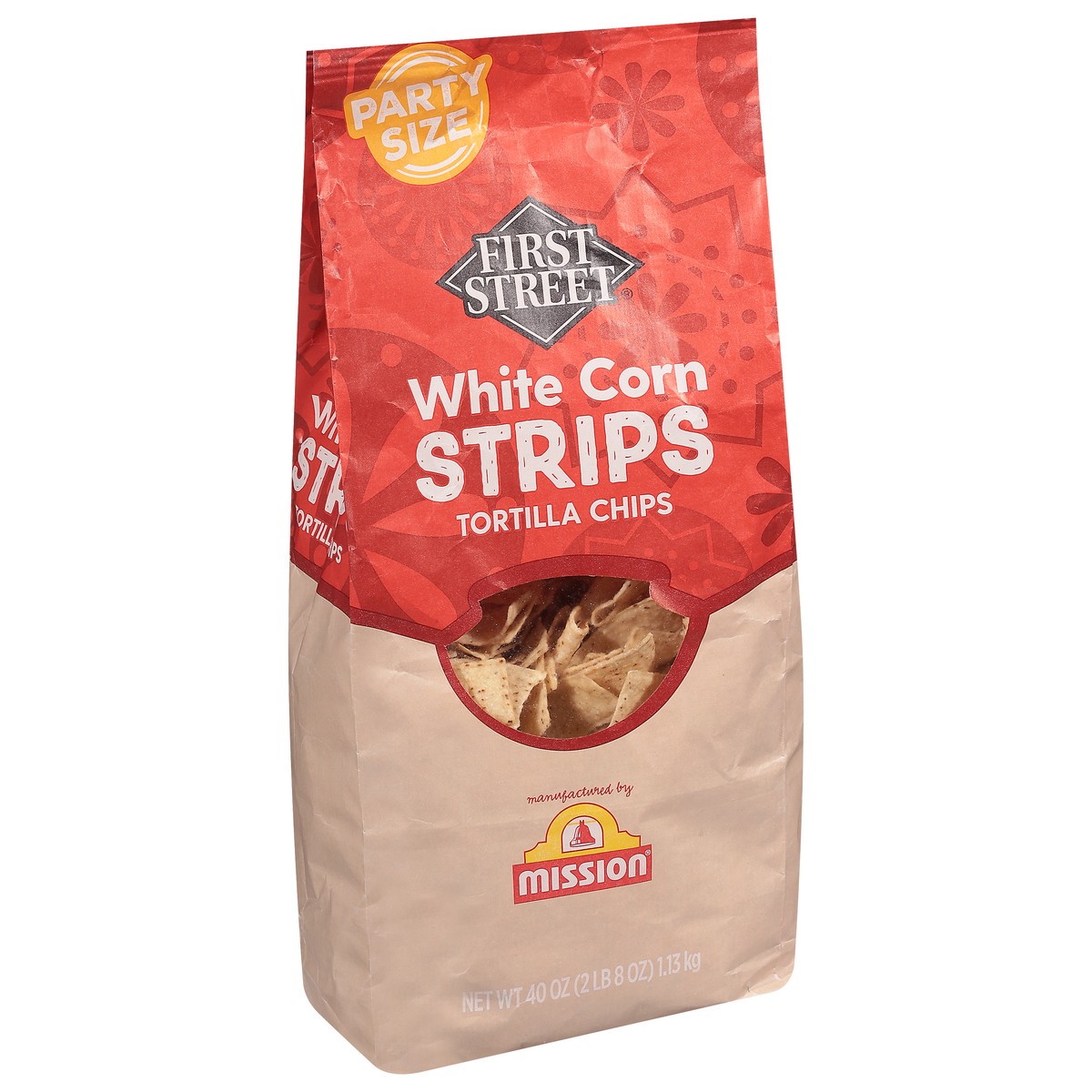 slide 4 of 4, First Street Tortilla Strips, 40 oz