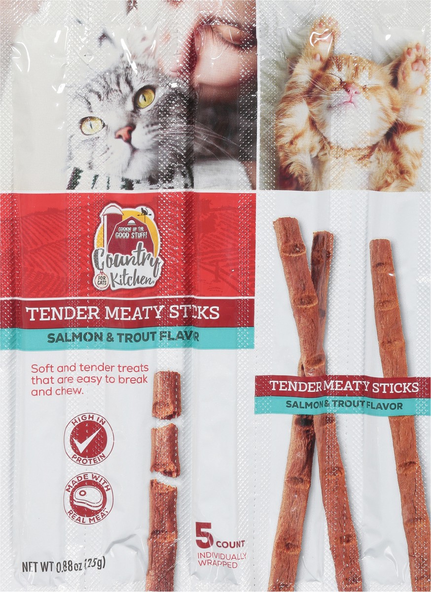 slide 10 of 15, Country Kitchen Tender Salmon & Trout Flavor Meaty Sticks 5 ea, 5 ct