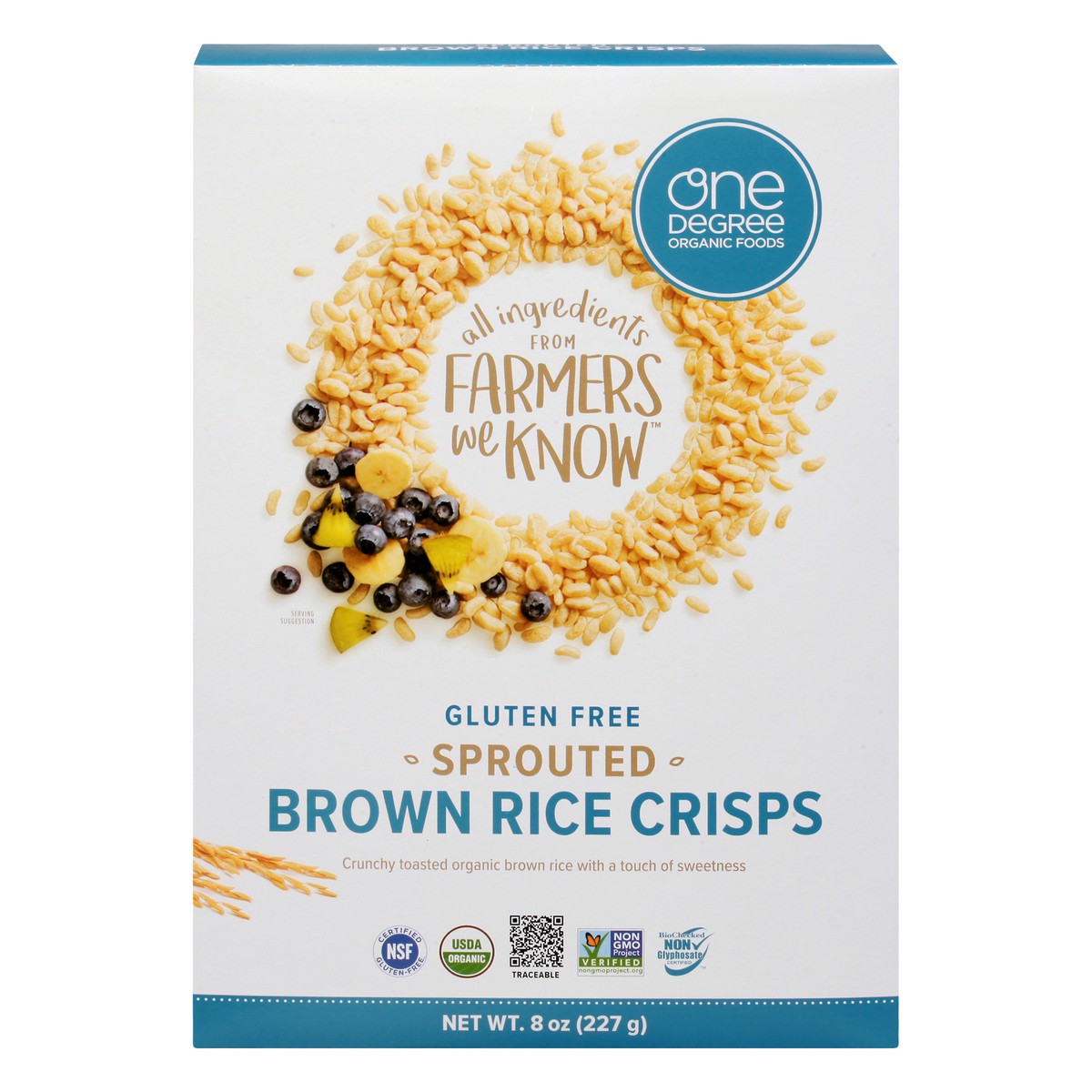 slide 1 of 11, One Degree Organic Foods Organic Sprouted Brown Rice Crisps, 