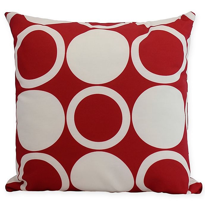 slide 1 of 1, E by Design Mod Circles Square Throw Pillow - Red, 1 ct