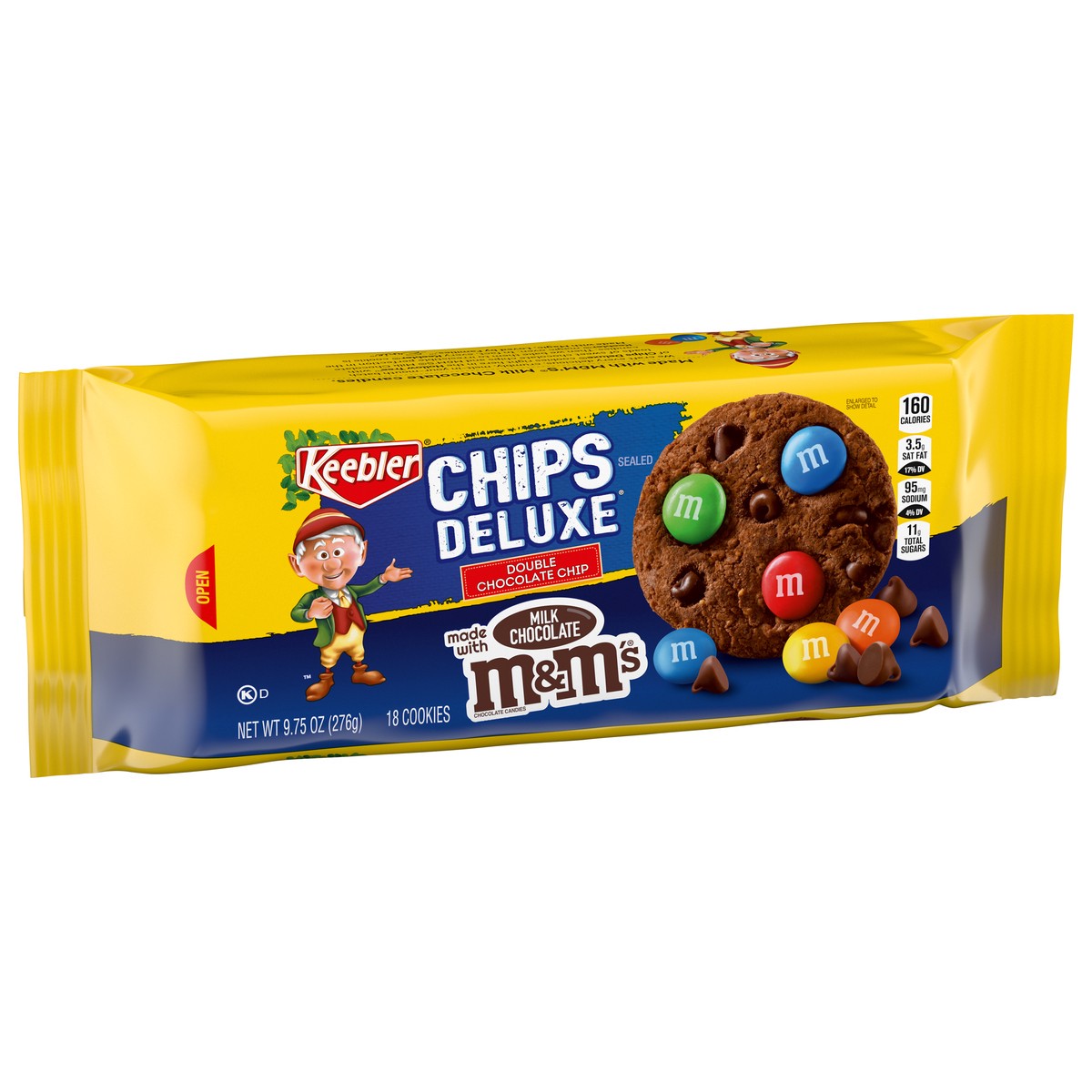 slide 10 of 13, Keebler Brands 05874 154730 Chips Deluxe DblChocolateM&M OW Everyday 9.75oz No PMT_3D Keebler_CCC, 9.75 oz