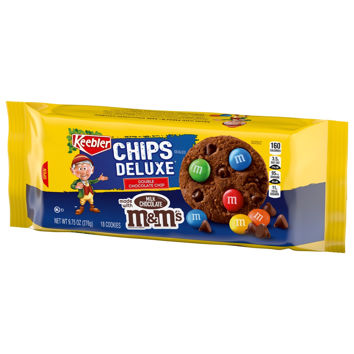 slide 2 of 13, Keebler Brands 05874 154730 Chips Deluxe DblChocolateM&M OW Everyday 9.75oz No PMT_3D Keebler_CCC, 9.75 oz