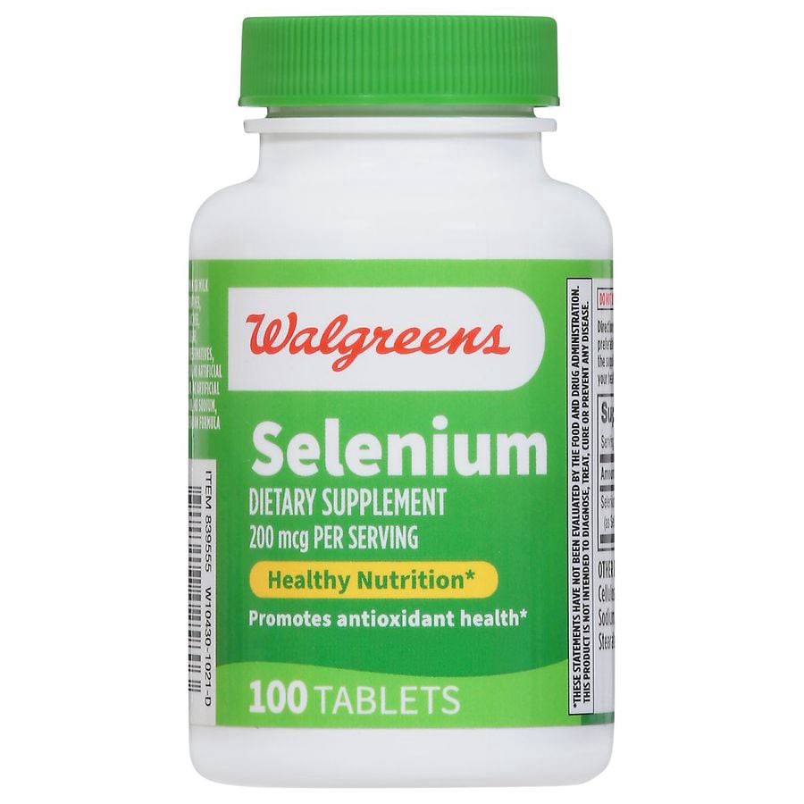 slide 1 of 1, Walgreens Selenium Tablets, 100 ct