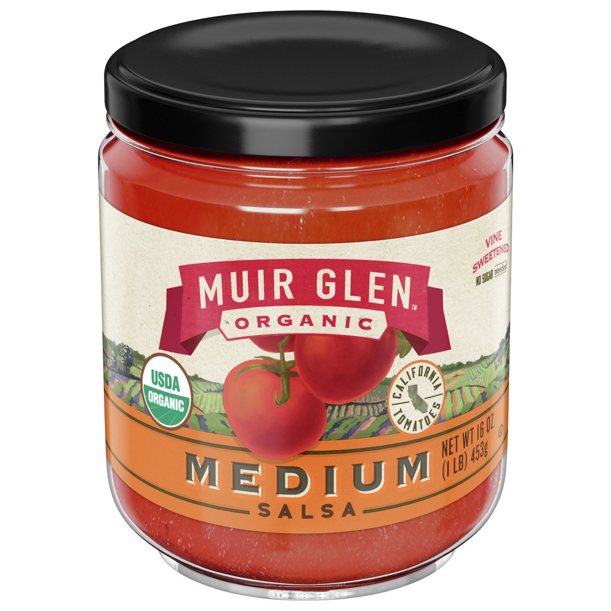 slide 5 of 14, Muir Glen USDA Certified Organic Medium Salsa, 16 oz, 16 oz