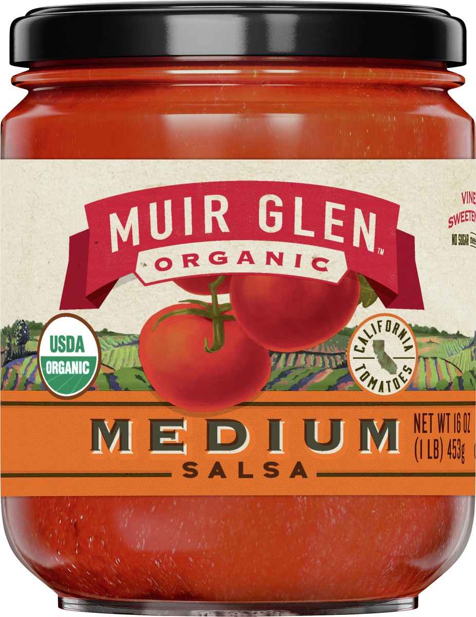 slide 3 of 14, Muir Glen USDA Certified Organic Medium Salsa, 16 oz, 16 oz