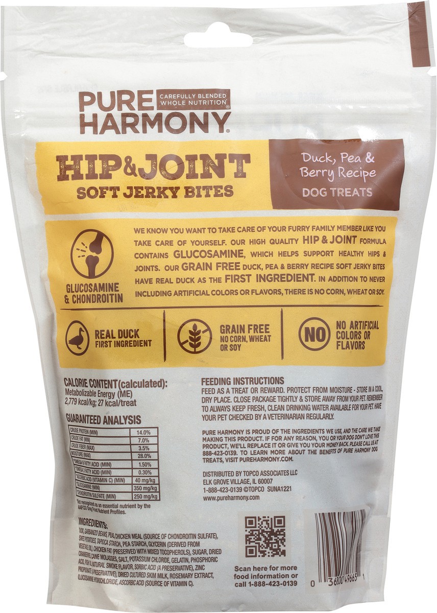 slide 6 of 9, Pure Harmony Super Premium Soft Jerky Bites Hip & Joint Duck, Pea & Berry Recipe Dog Treats 12 oz, 12 oz