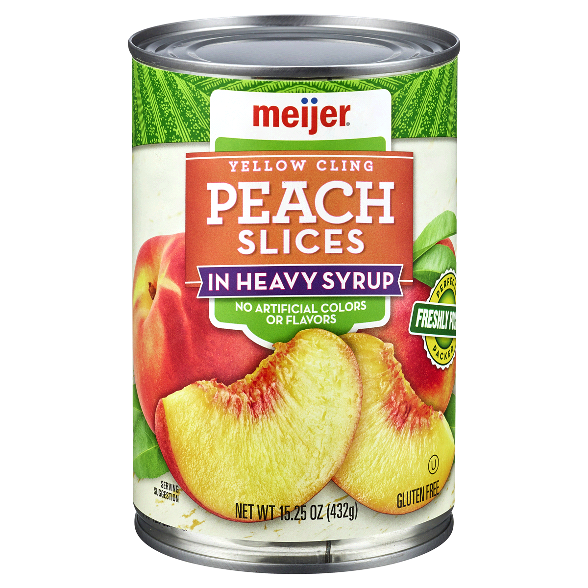 slide 1 of 3, Meijer Yellow Cling Peach Slices in Heavy Syrup, 15.25 oz