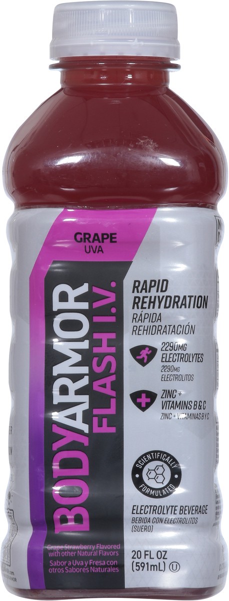 slide 4 of 15, BODYARMOR Flash I.V. Grape Electrolyte Sports Drink, 20 fl oz Bottle, 20 oz