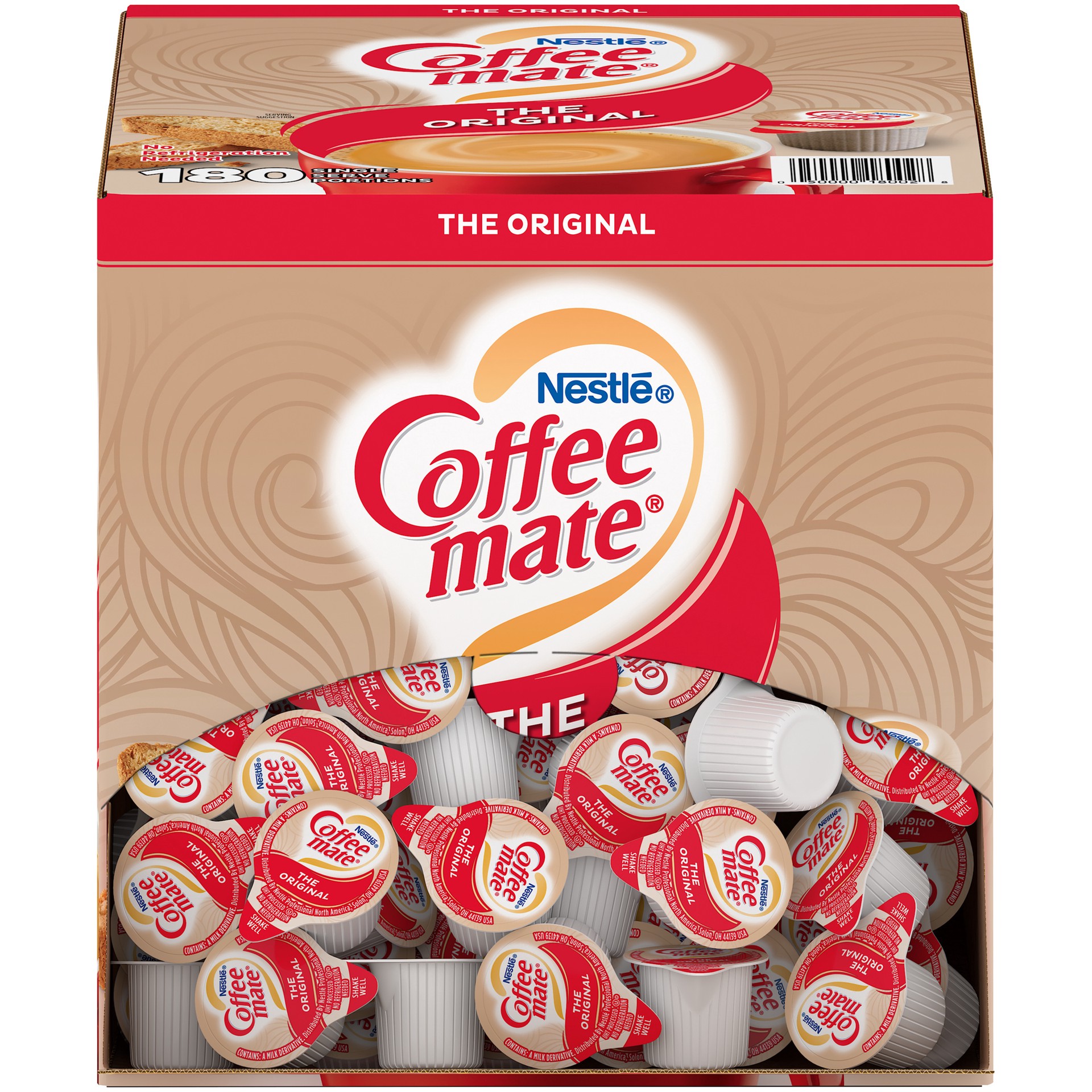 slide 1 of 2, Nestlé Coffee-Mate Original Creamer, Single Serve Portions, 180 ct