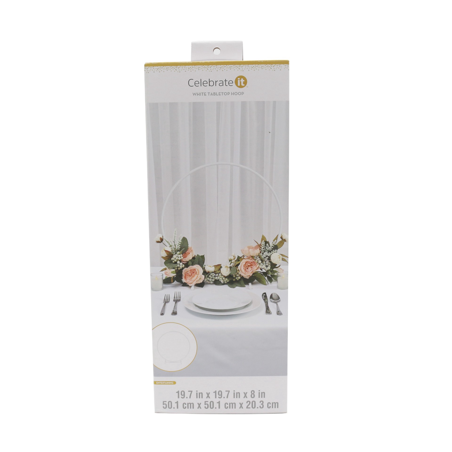 slide 3 of 4, 19.75" White Tabletop Hoop By Celebrate It, 19.75 in