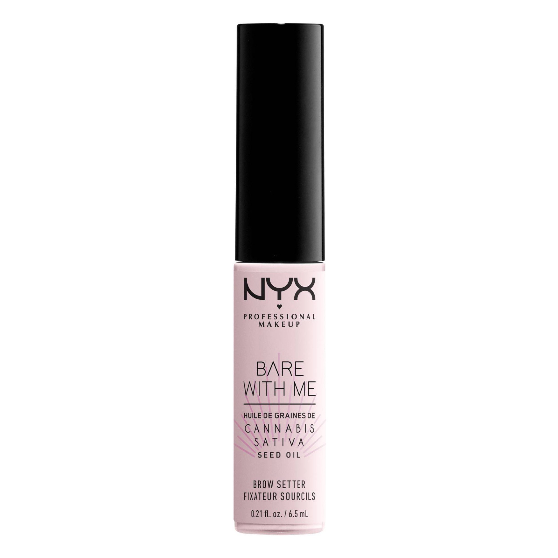 slide 1 of 3, NYX Professional Makeup Bare with Me Cannabis High Brow Setter, 0.21 fl oz
