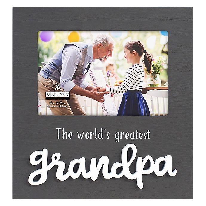 slide 1 of 1, Malden Greatest Grandpa Wood Photo Frame - Grey, 4 in x 6 in