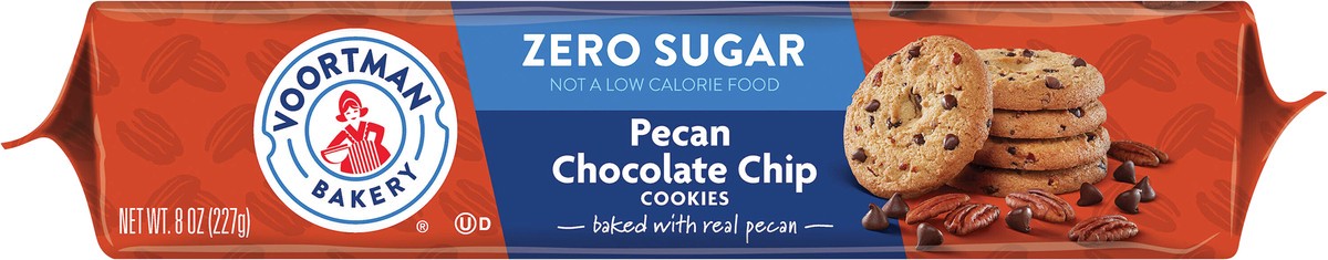 slide 3 of 11, VOORTMAN Bakery Zero Sugar Pecan Chocolate Chip Cookies 8 oz, 8 oz