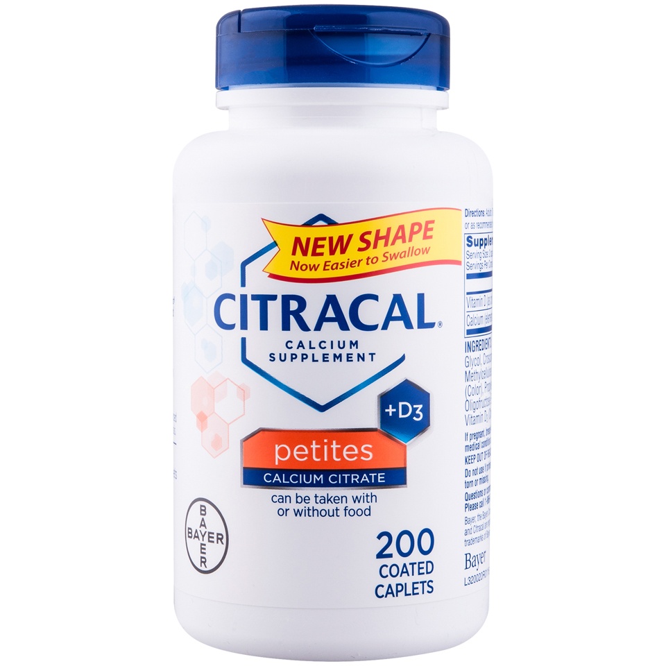 Citracal Petites Calcium & Vitamin D3 Dietary Supplement Tablets 200 ct ...