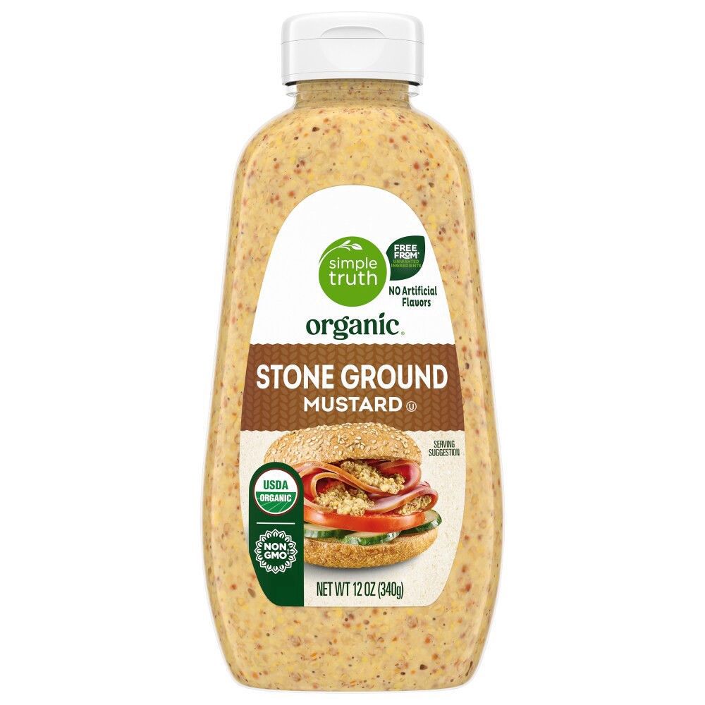 slide 1 of 3, Simple Truth Organic Stone Ground Mustard, 12 oz