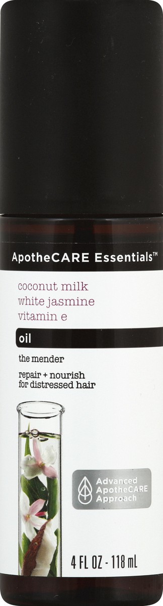 slide 5 of 6, ApotheCARE Essentials the Mender Coconut Milk, White Jasmine, Vitamin E Hair Oil, 4 fl oz