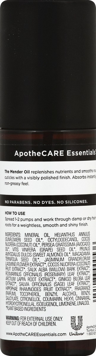 slide 6 of 6, ApotheCARE Essentials the Mender Coconut Milk, White Jasmine, Vitamin E Hair Oil, 4 fl oz