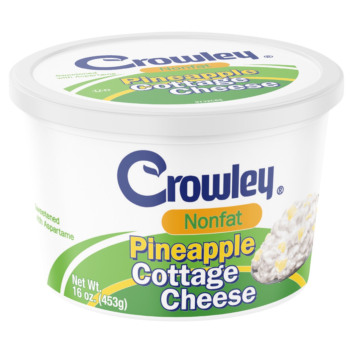 slide 3 of 9, Crowley Nonfat Pineapple Cottage Cheese, 16 oz, 16 oz