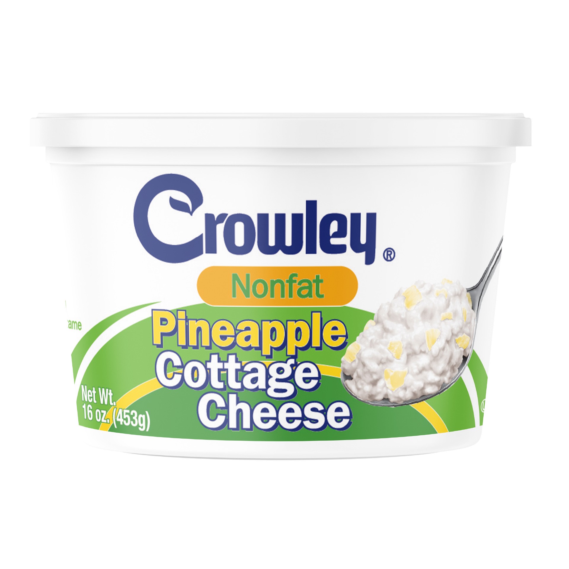 slide 1 of 9, Crowley Nonfat Pineapple Cottage Cheese, 16 oz, 16 oz