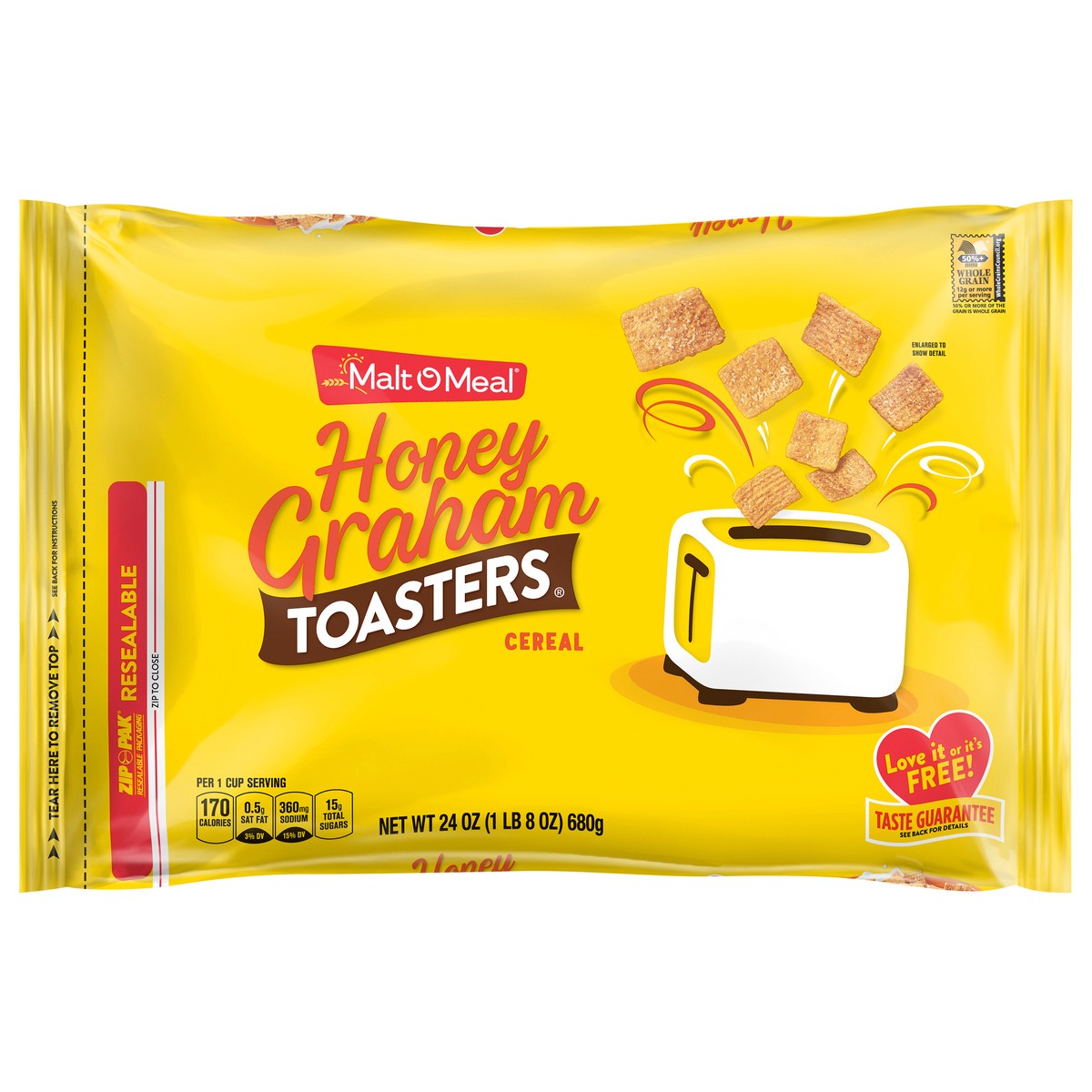 slide 1 of 7, 1/24.00 Mltomeal Honey Graham Toasters, 24 oz