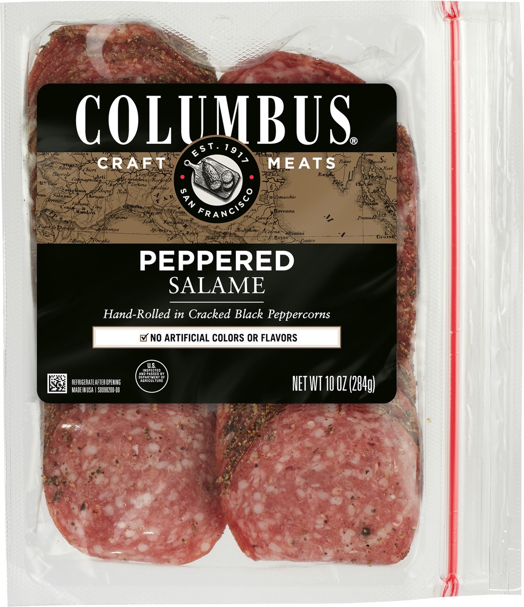 slide 2 of 3, COLUMBUS Peppered Salame, 10 oz