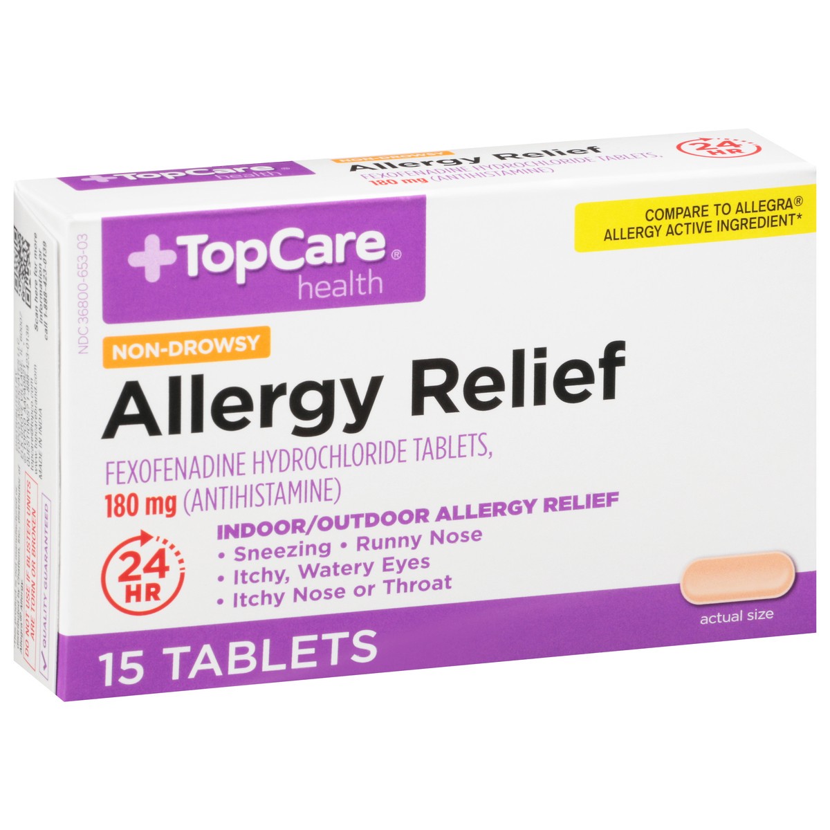 slide 5 of 9, TopCare Top Care Allergy, 15 ct