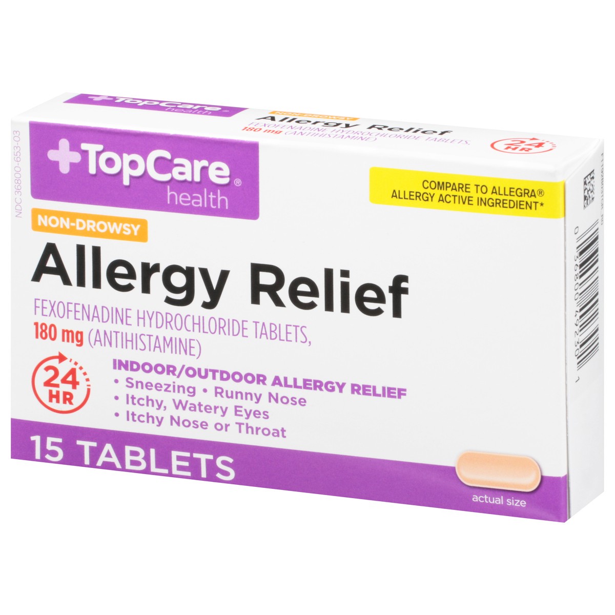 slide 8 of 9, TopCare Top Care Allergy, 15 ct