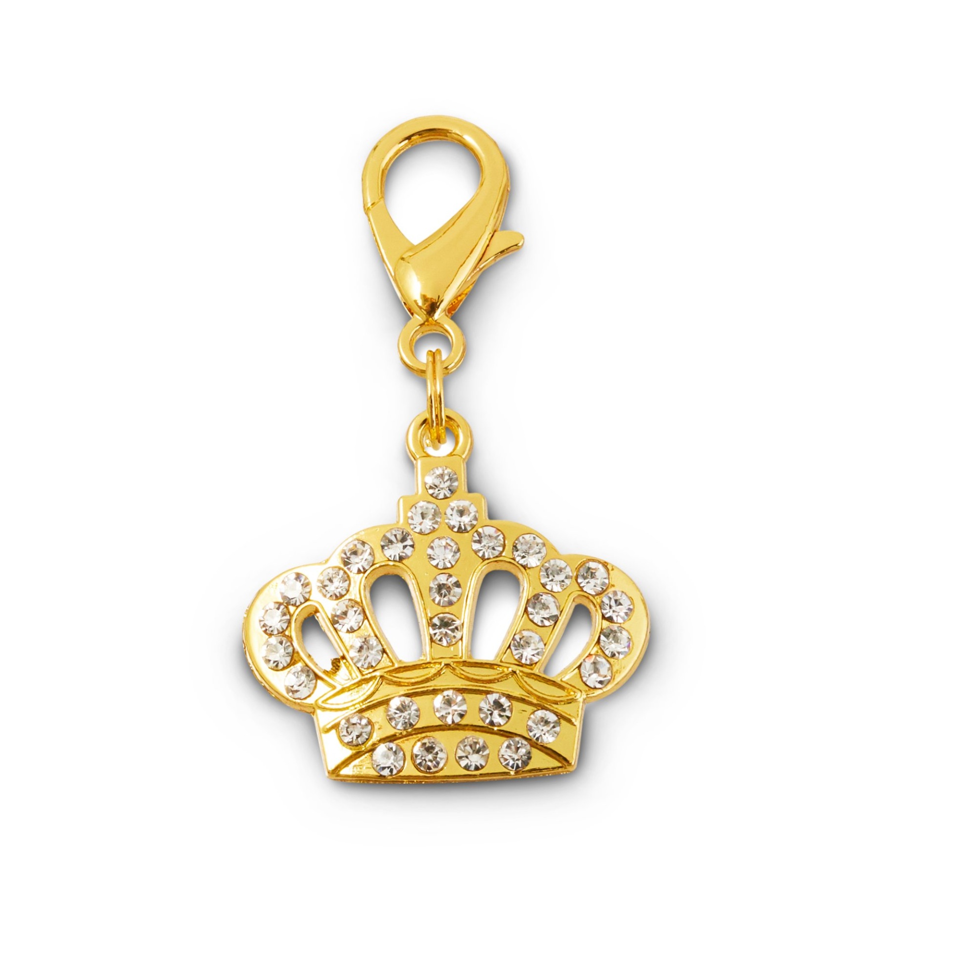 slide 1 of 1, Bond & Co. Jeweled Crown Dog Collar Charm, LG