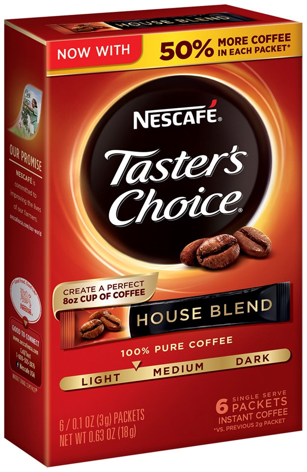 slide 2 of 5, Nescafé Taster's Choice House Blend Instant Coffee, 6 ct