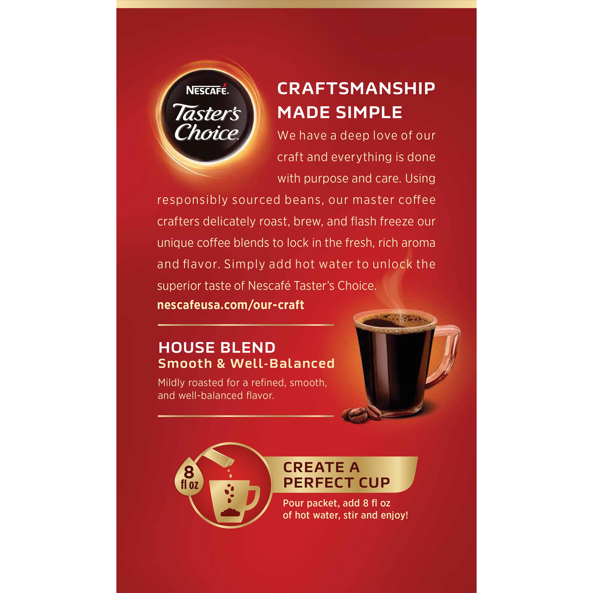 slide 5 of 5, Nescafé Taster's Choice House Blend Instant Coffee, 6 ct