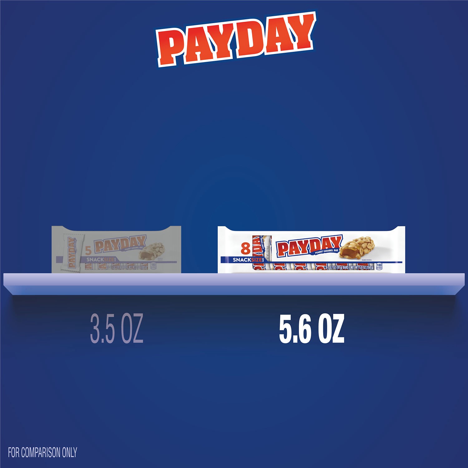 slide 6 of 8, Payday Peanut And Caramel Snack Size Candy Bars, 8 ct; 0.7 oz