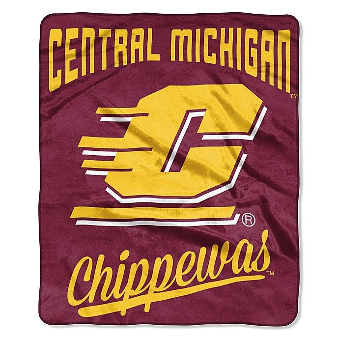 slide 1 of 1, NCAA University of Central Michigan Raschel Throw Blanket, 1 ct