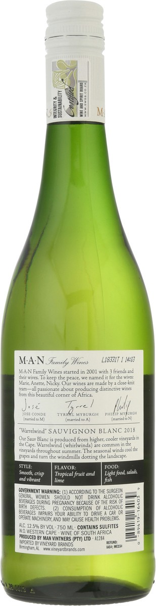 slide 9 of 9, Man Warrelwind Western Cape Sauvignon Blanc 750 ml, 750 ml