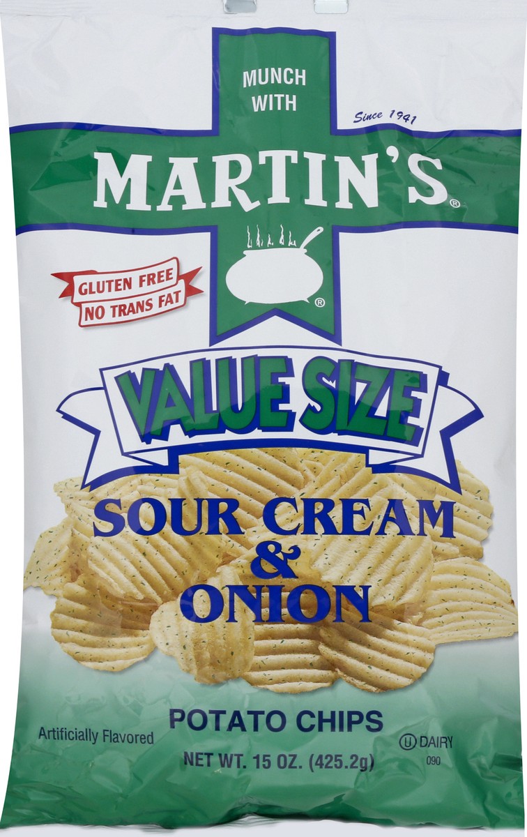 slide 6 of 13, Martin's Value Size Sour Cream & Onion Potato Chips 15 oz, 15 oz